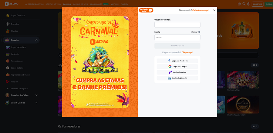 Fortune Tiger Betano login