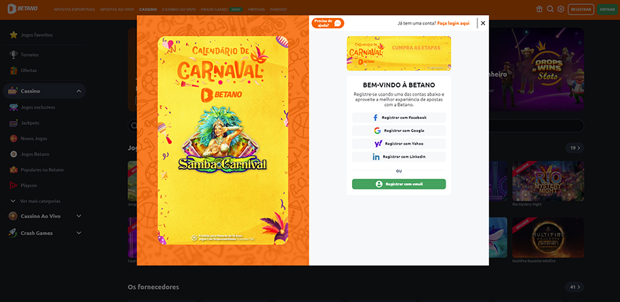 Fortune Tiger Betano registro